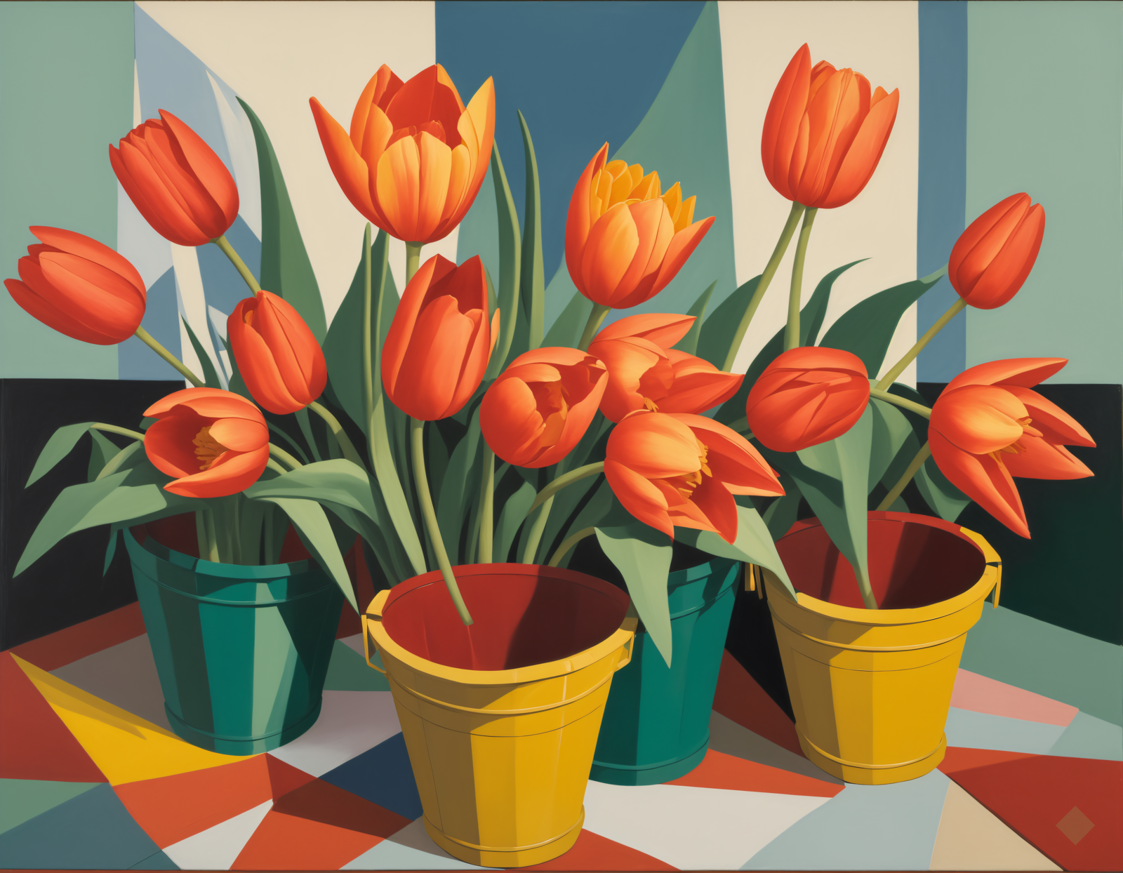 Cubist Flower Stall