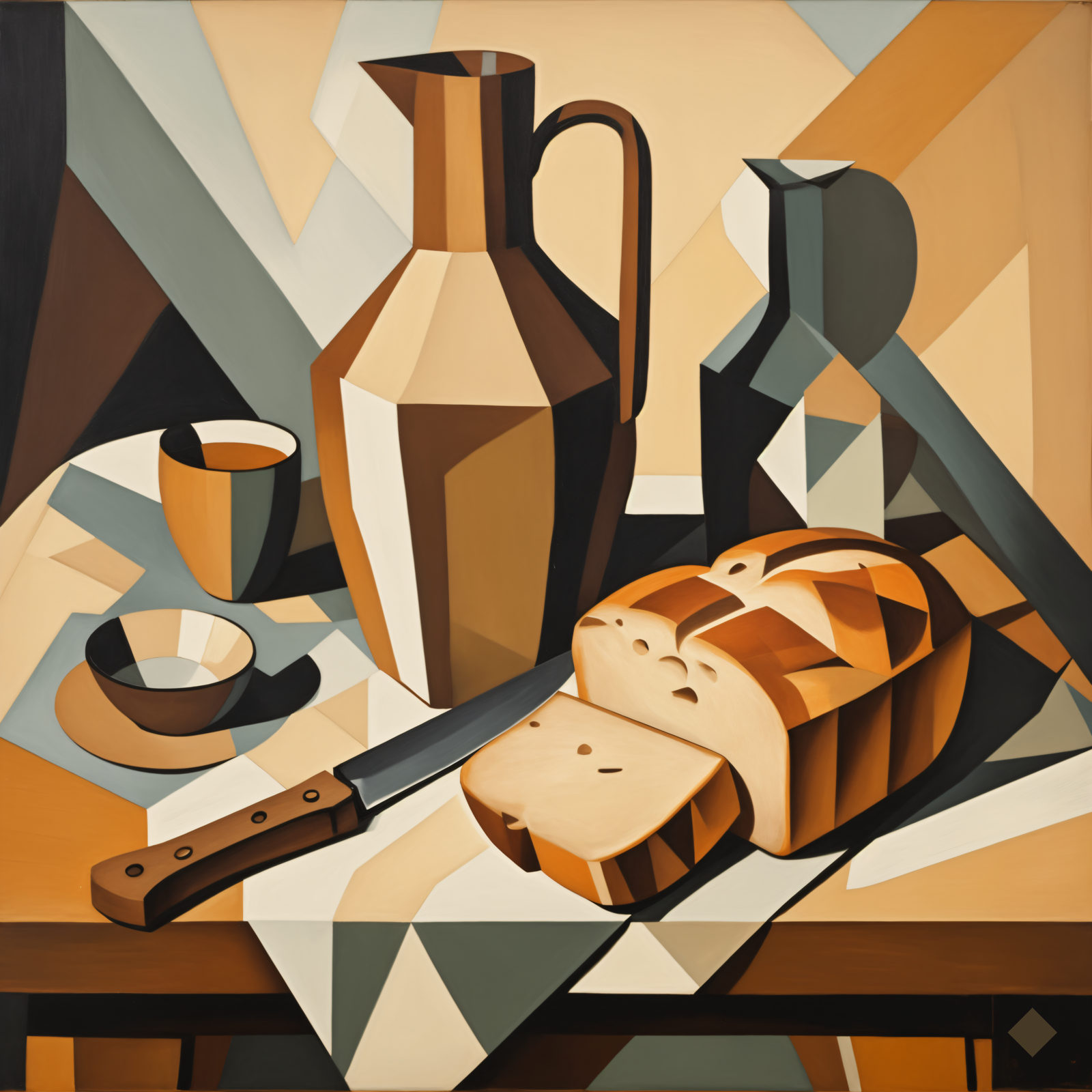 Cubist Bread and Wine