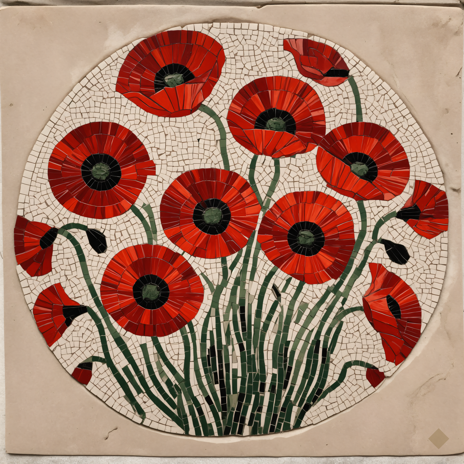 Mosaic Poppy Scatter