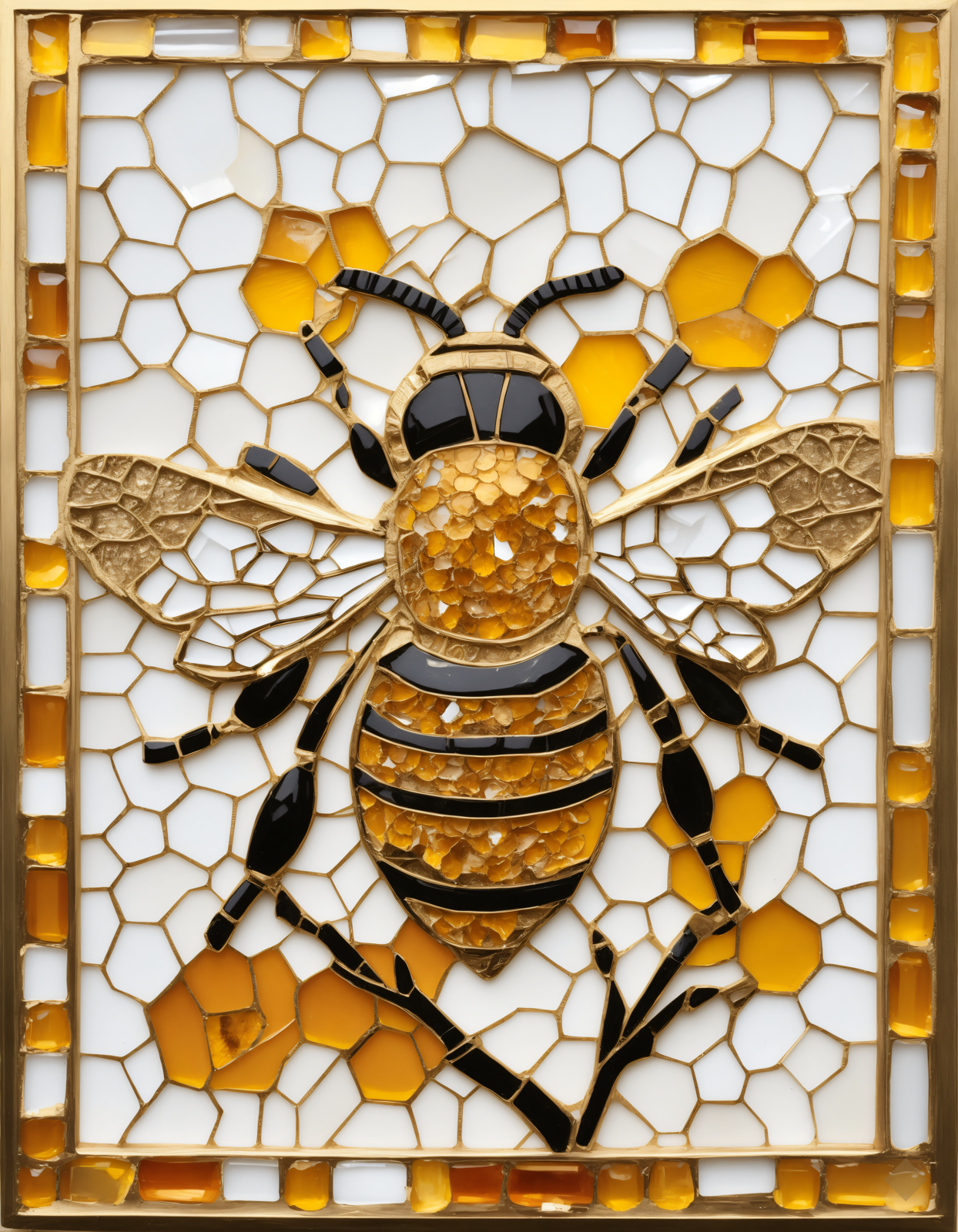 Mosaic Bee and Blossom