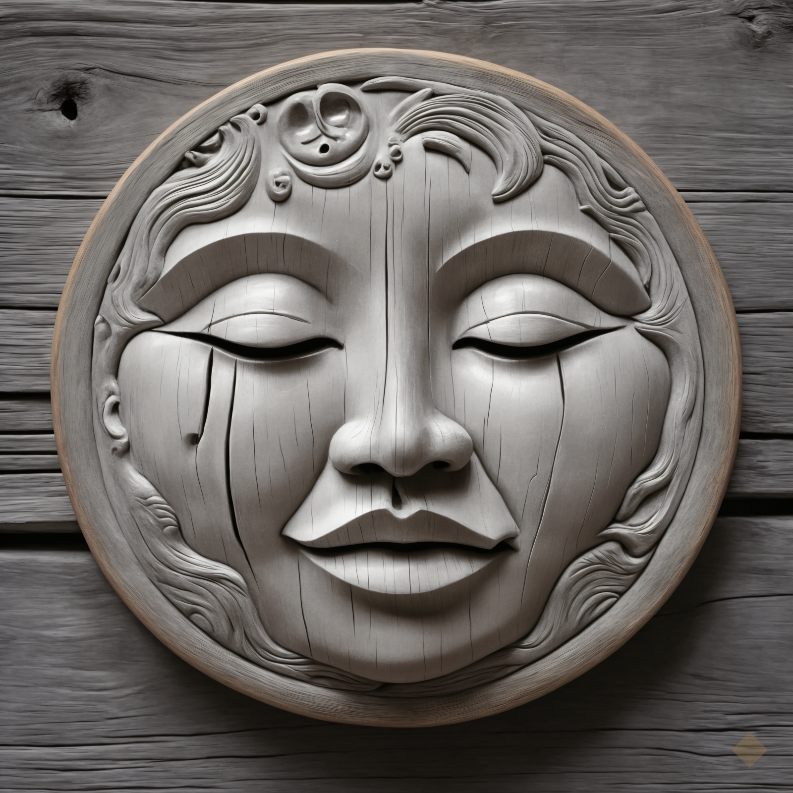 Moon Face Totem