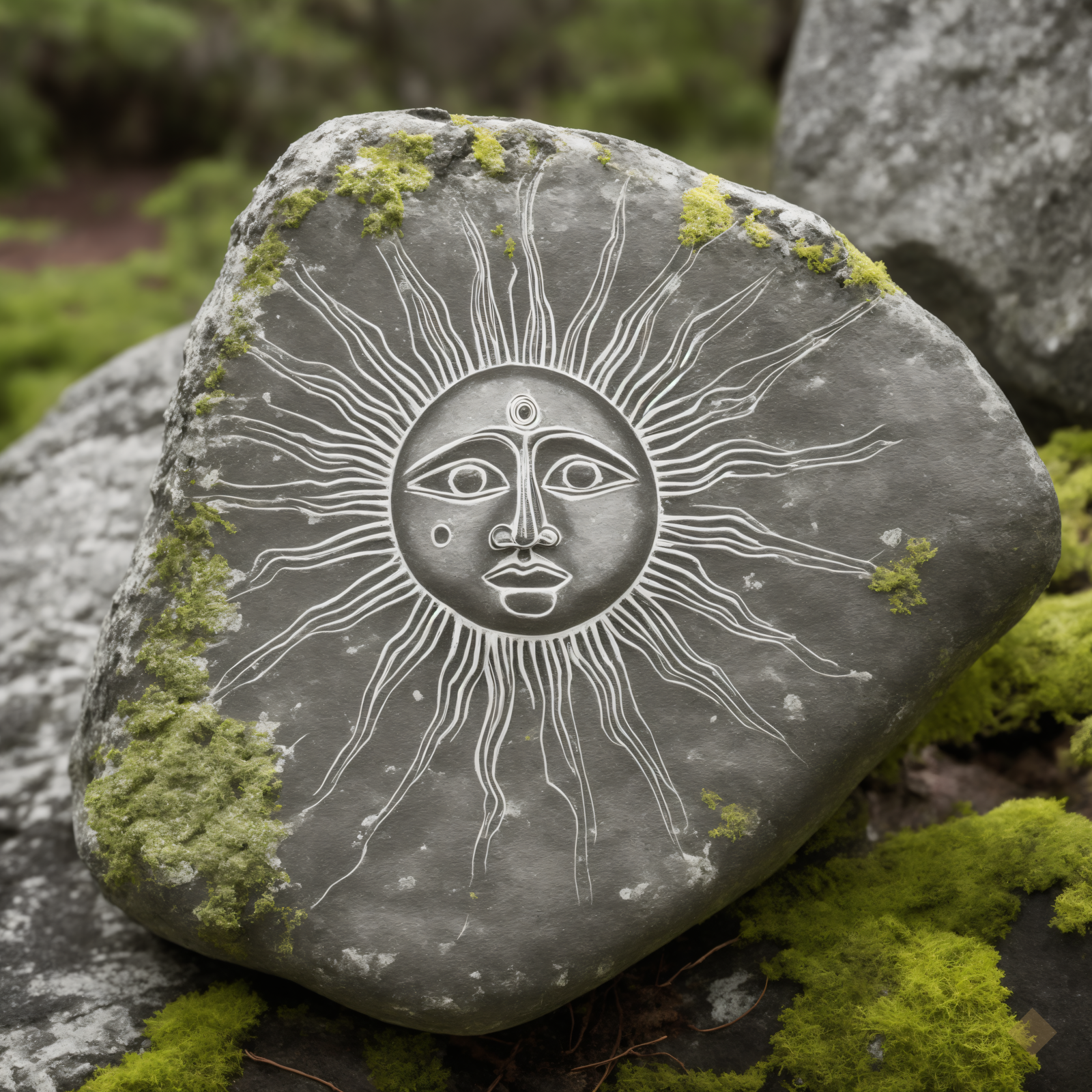 Sun Symbol Stone