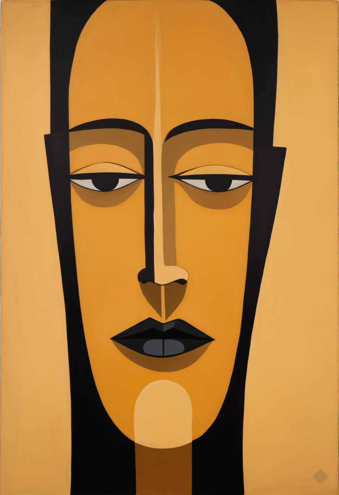 Ochre and Black Face