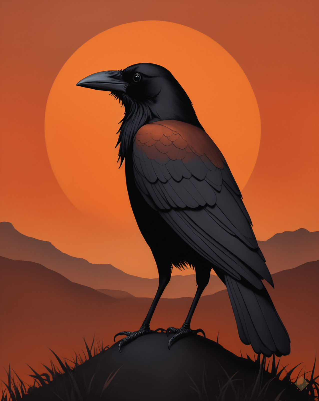 Crow at Dusk