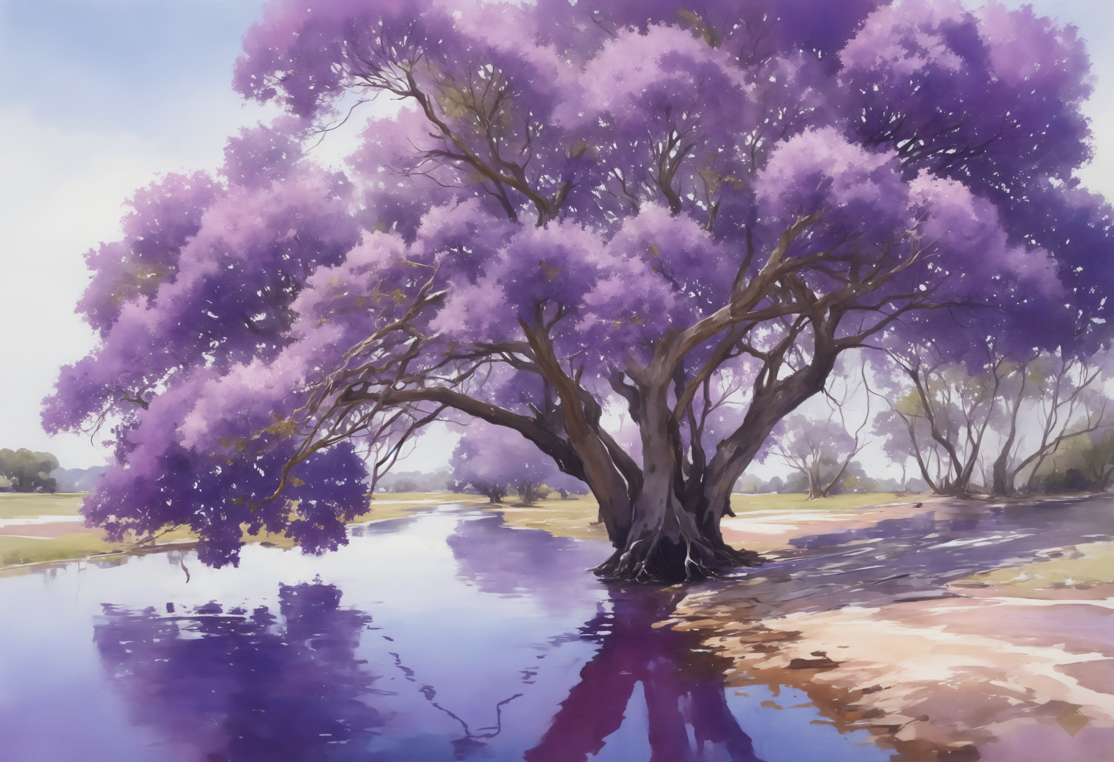 Jacaranda over Still Water