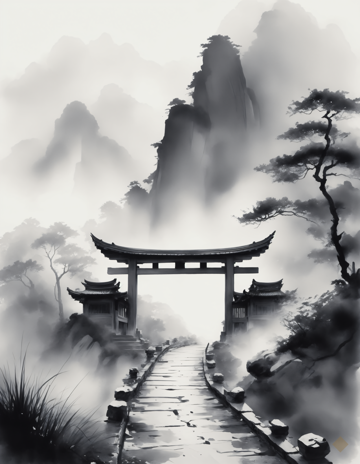 Mountain Gate in Mist