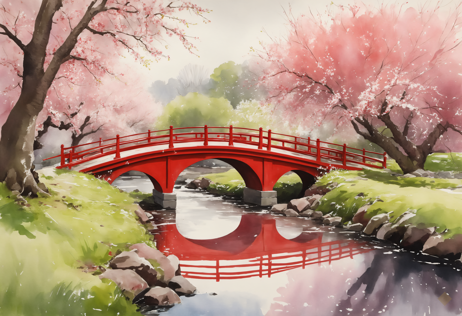 Red Bridge, Pink Weather