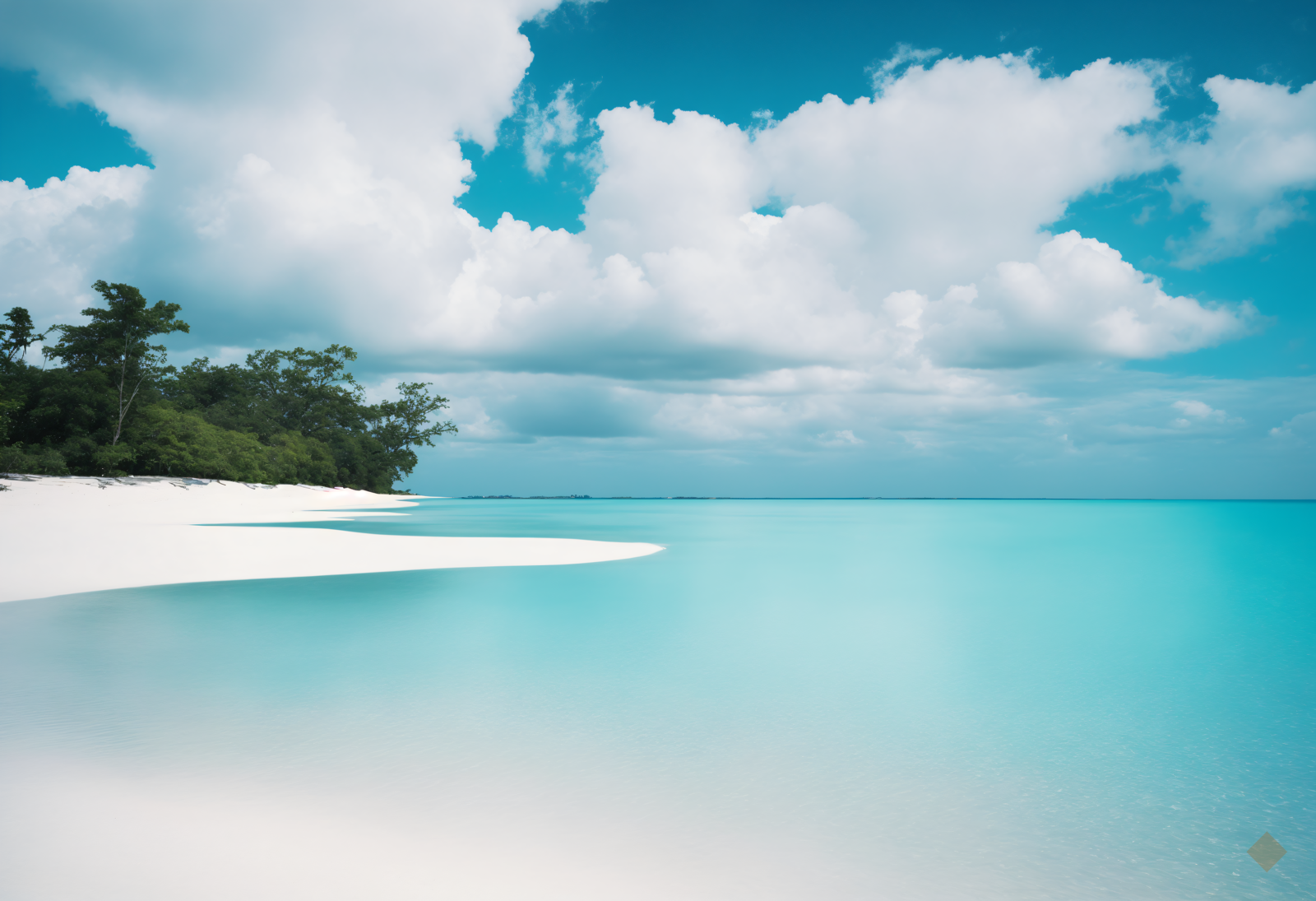 Lagoon in Three Blues