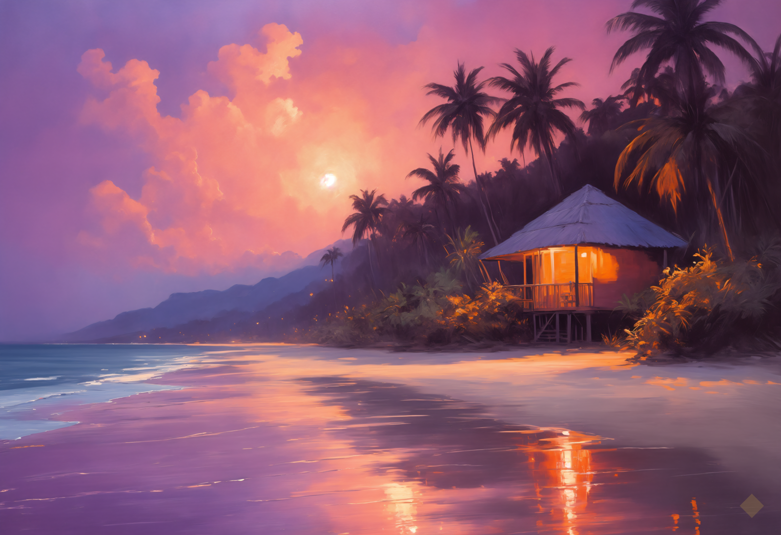 Island Evening, Warm and Green