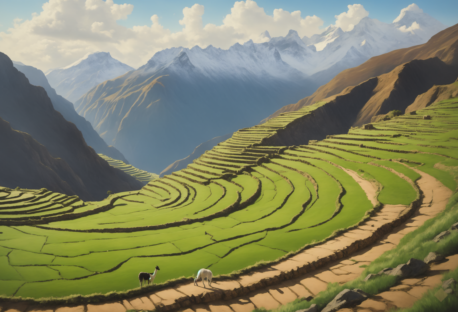 Terraces and Llamas