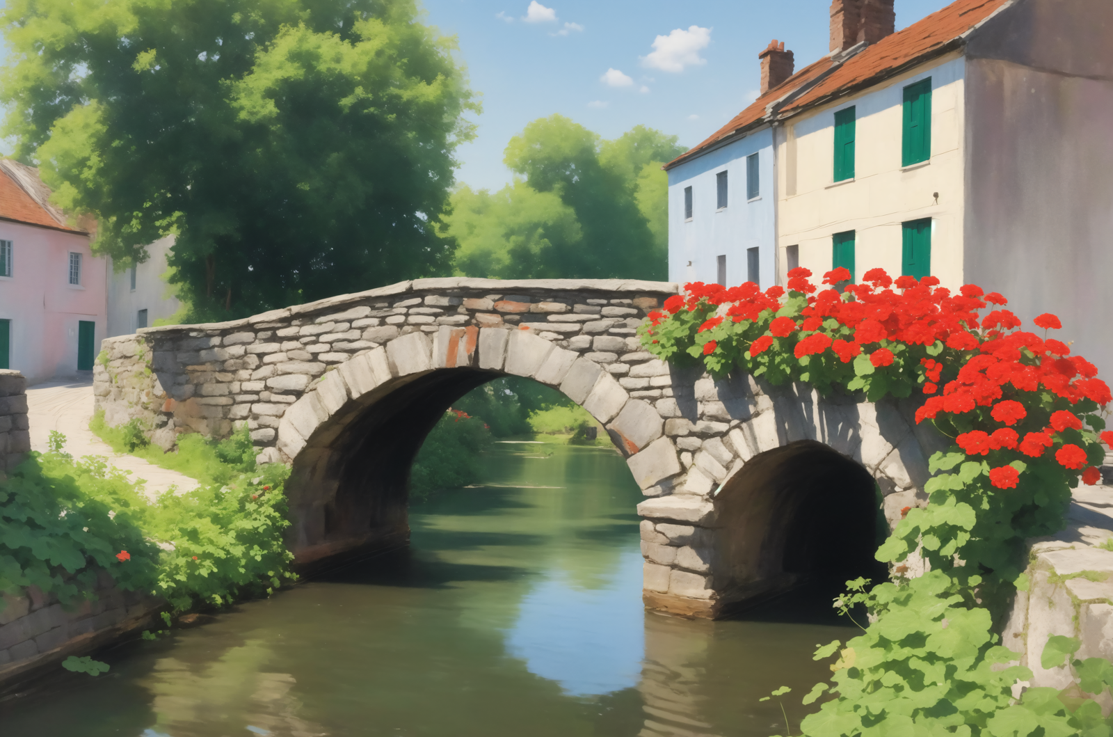Bridge with Flowers