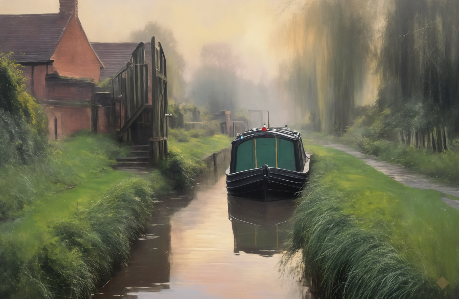 Narrowboat, Morning Lock