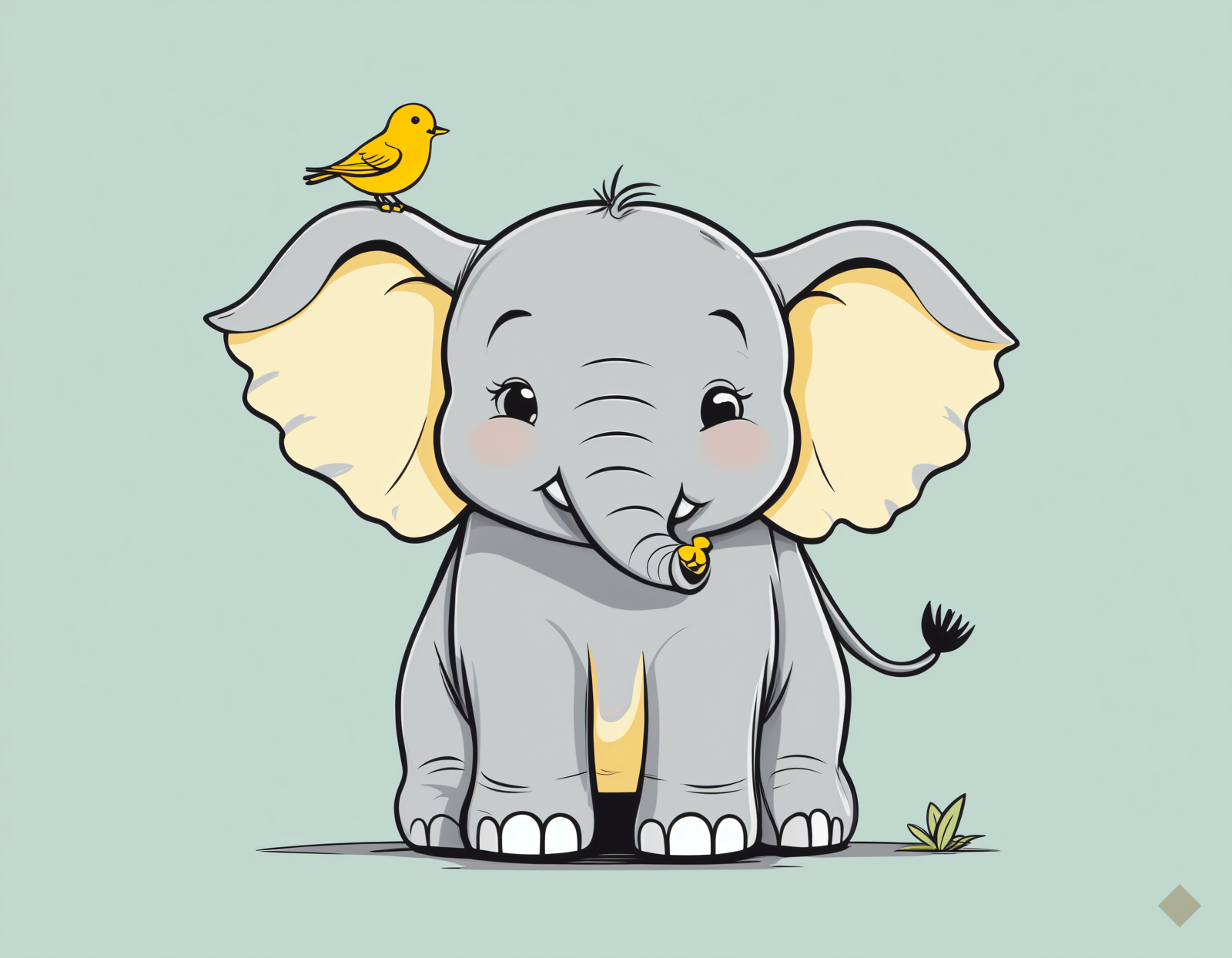 Elephant and the Little Bird