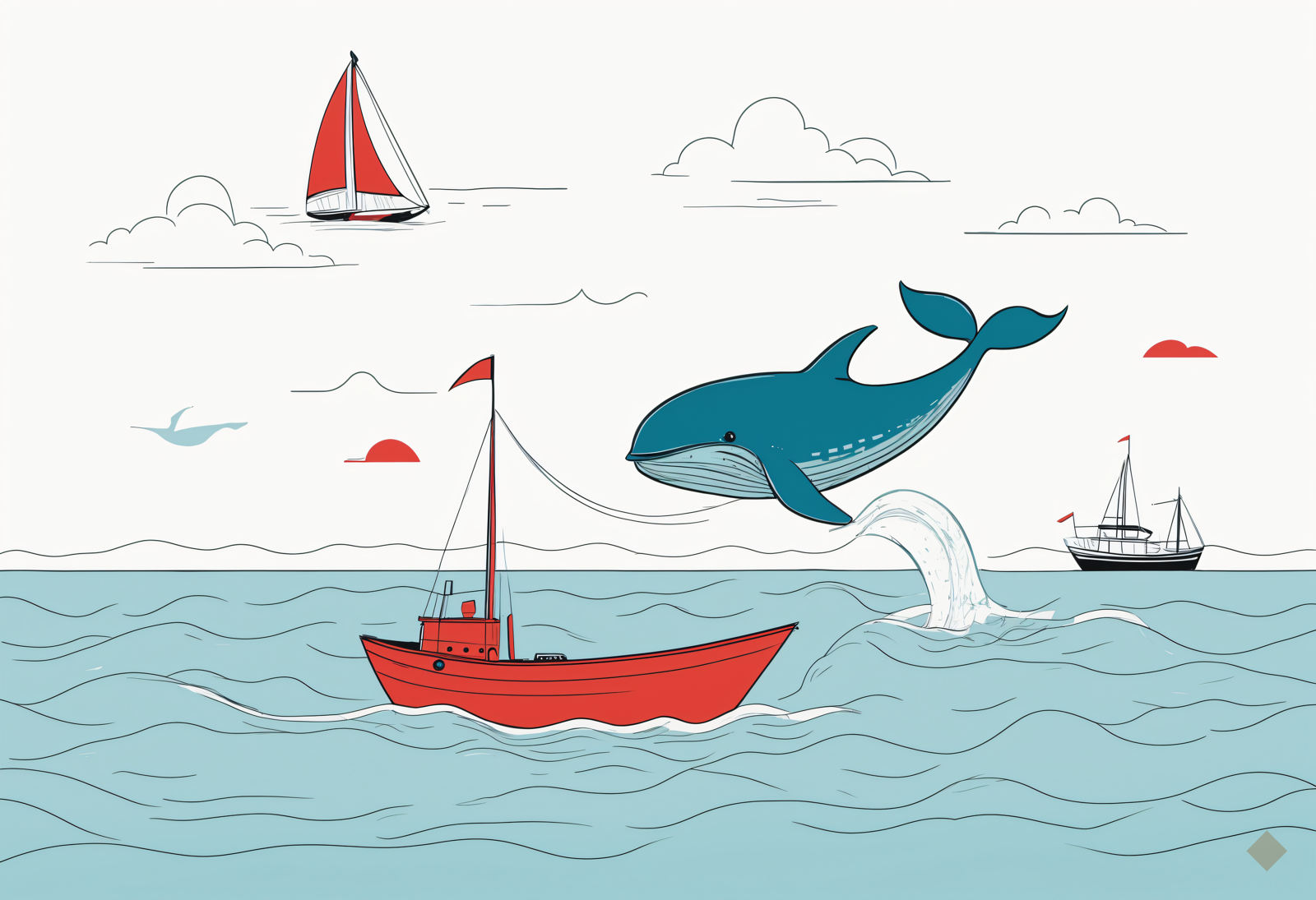 The Whale and the Little Boat