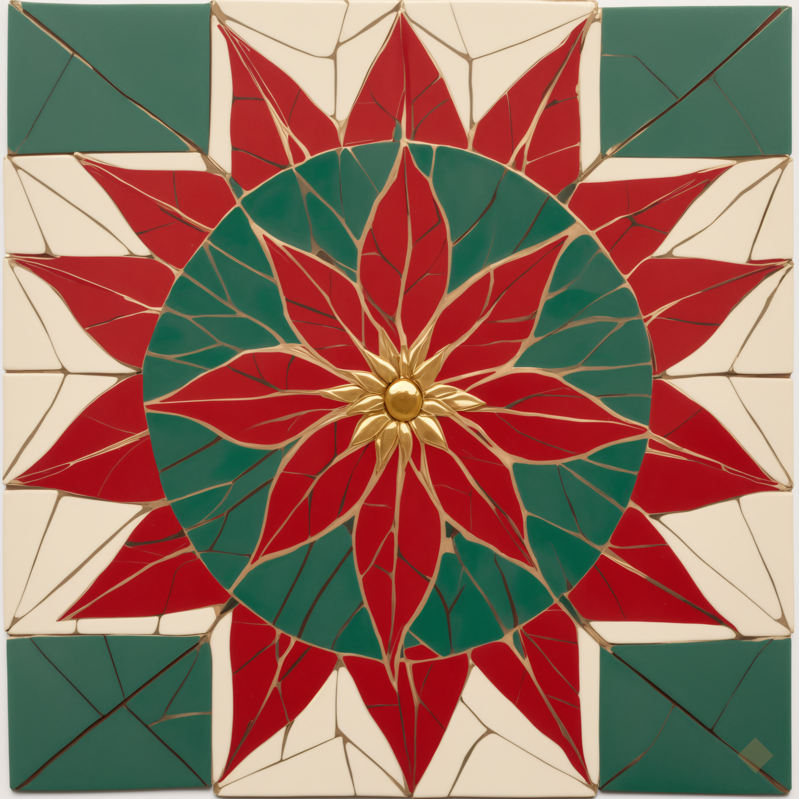 Poinsettia in Mosaic