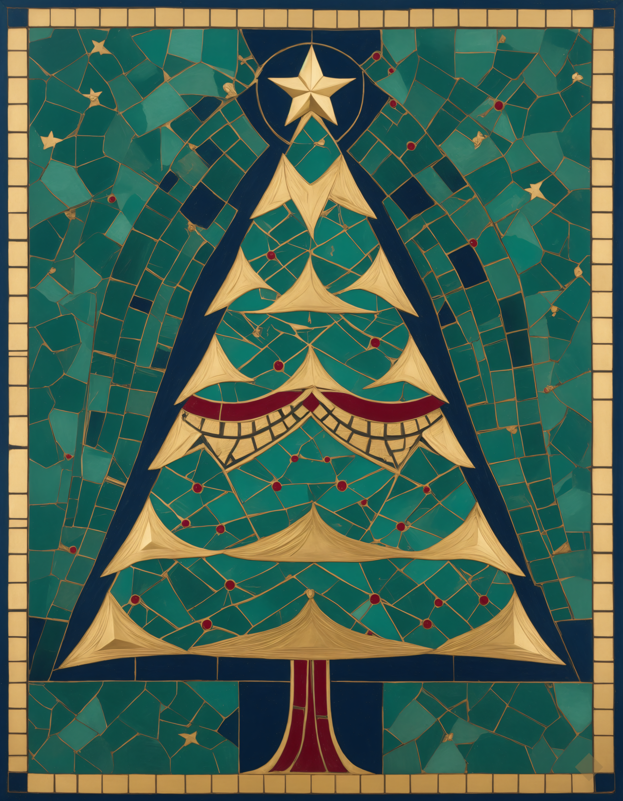 Fir Tree in Mosaic