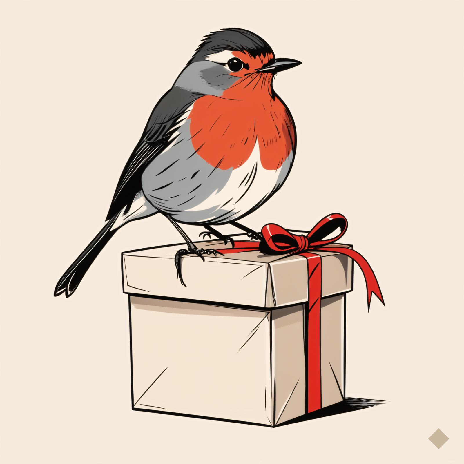 Robin on a Parcel