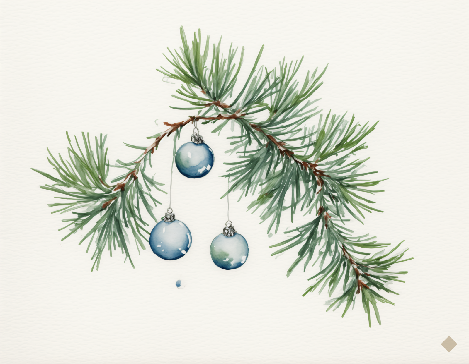 Spruce Sprig with Baubles