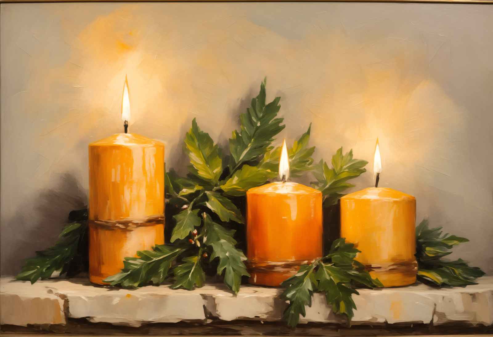 Candles on the Mantel