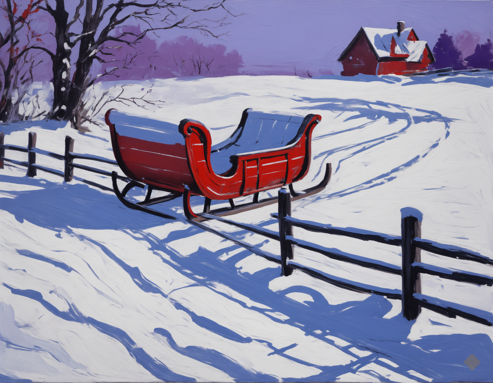 Sleigh in the Snow