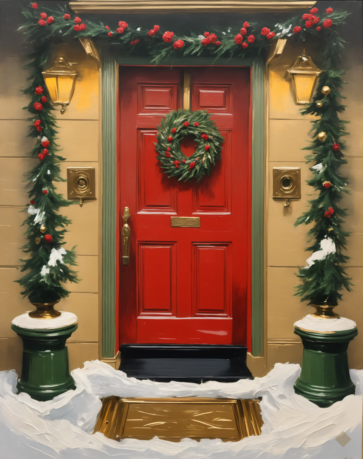 Bells on a Red Door