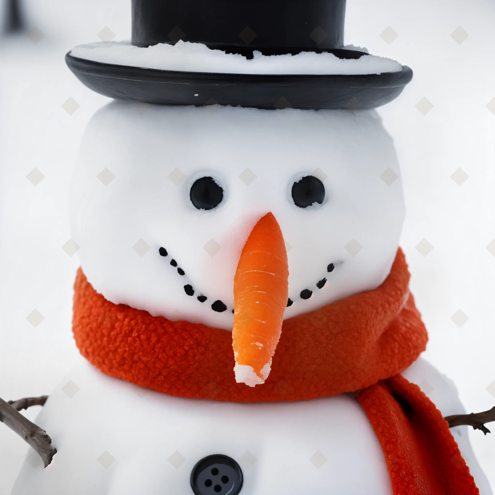 Coal, Carrot, Scarf — Christmas digital art print