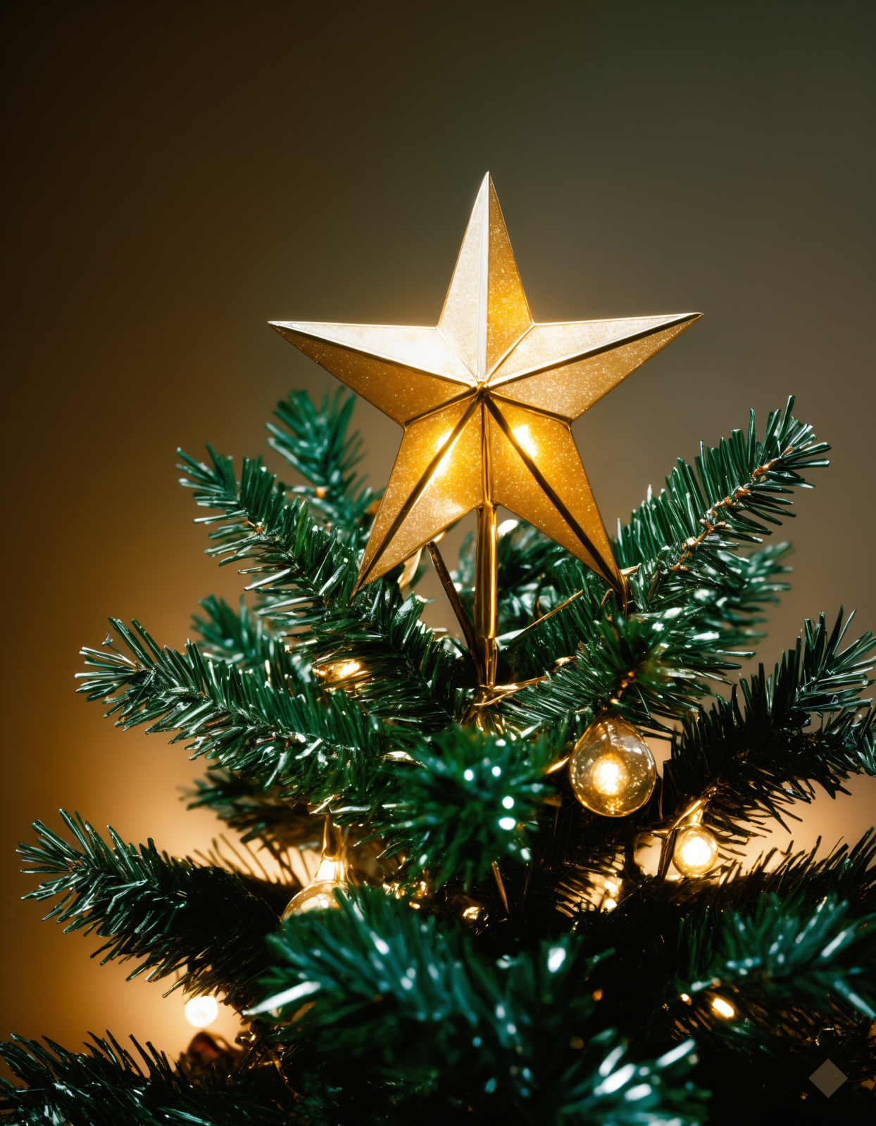 Star on the Tree — Christmas digital art print
