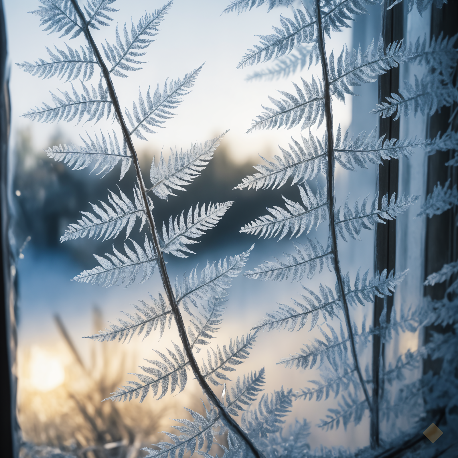 Frost on the Window — Christmas digital art print